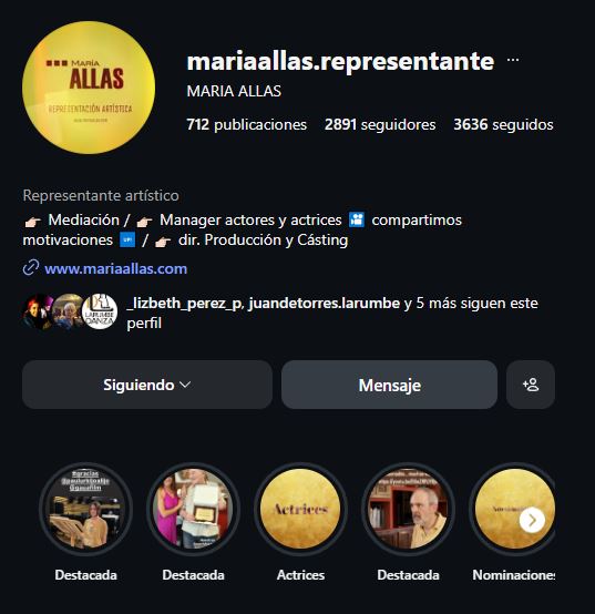 Maria Allas enlace Instagram